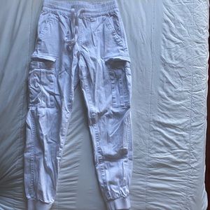 White cargo pants